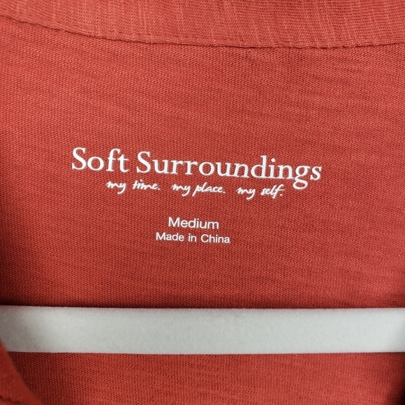 Soft Surroundings Legenlook Vintage Inspired Mixed Button Down Danielle Tunic M - Picture 11 of 13